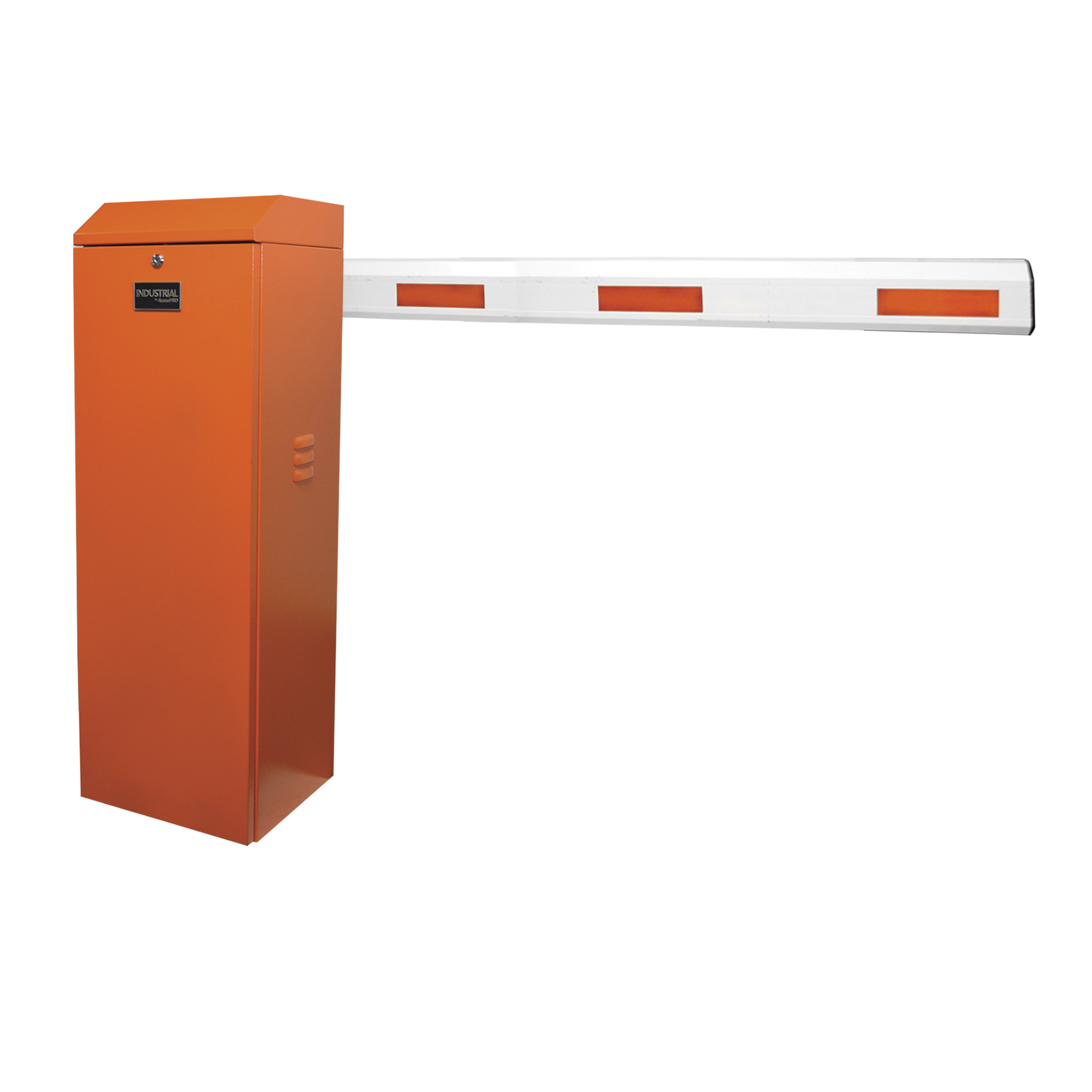 Kit de Barrera Vehicular Derecha Color Naranja y Brazo Ajustable de 3.6 a 5.5 m