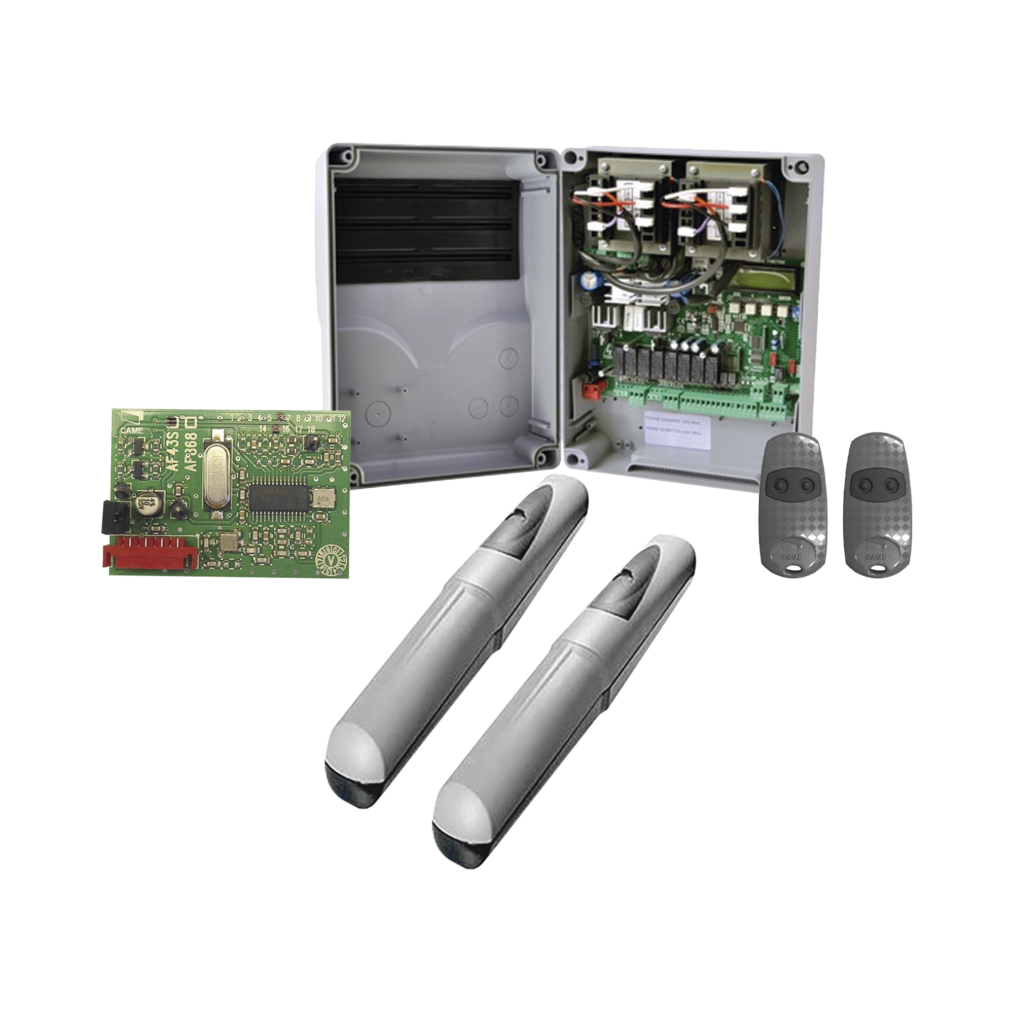 Kit de operadores AXO 3024 Para puertas Abatibles de hasta 3 Metros y 500 Kg de peso por hoja