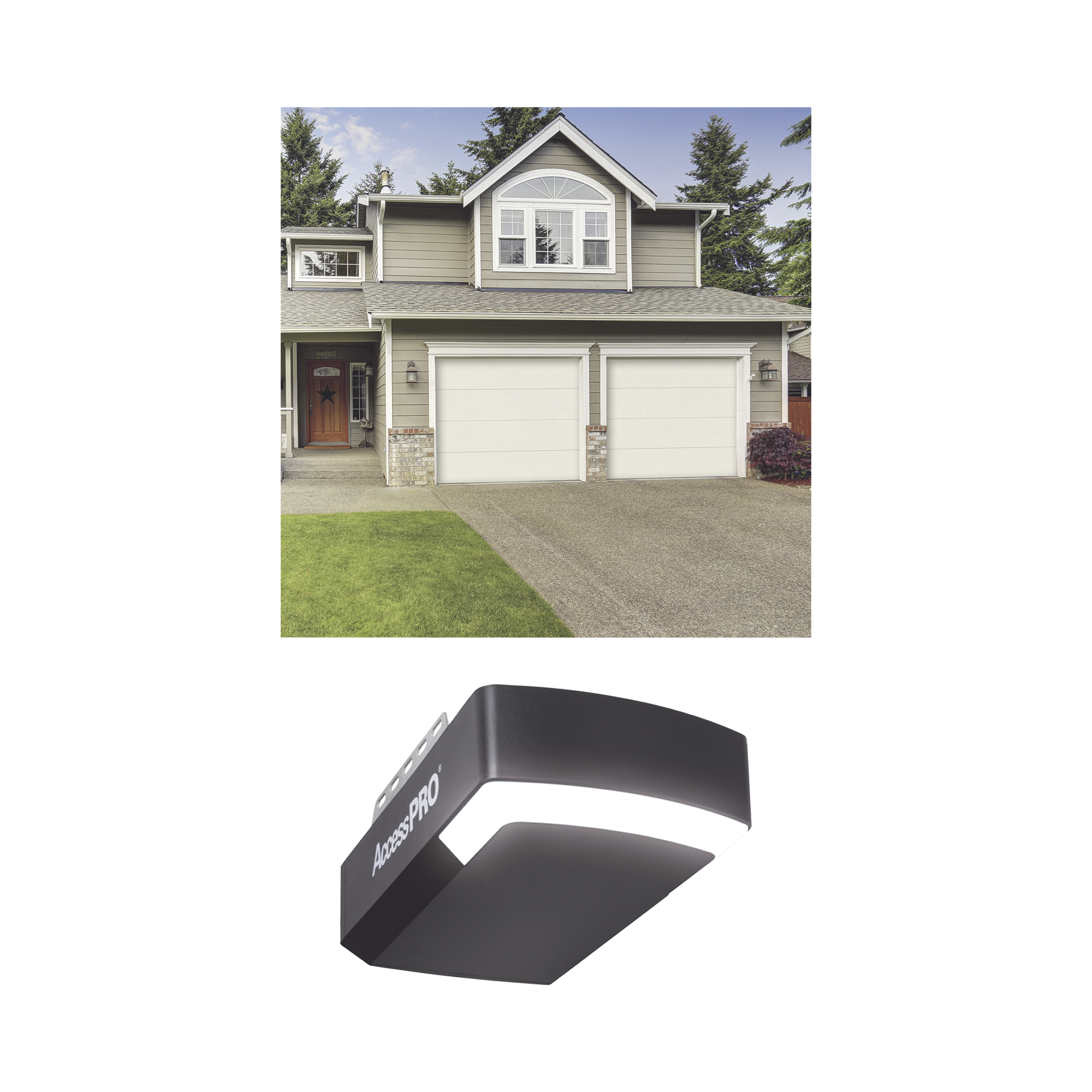 KIT COMPLETO Puerta GARAGE97 / Lisa / Color blanco / Insulada / Incluye Motor FS1000SPEED / 1/2HP / Fuerte/Silencioso/Luz LED/Motor DC .