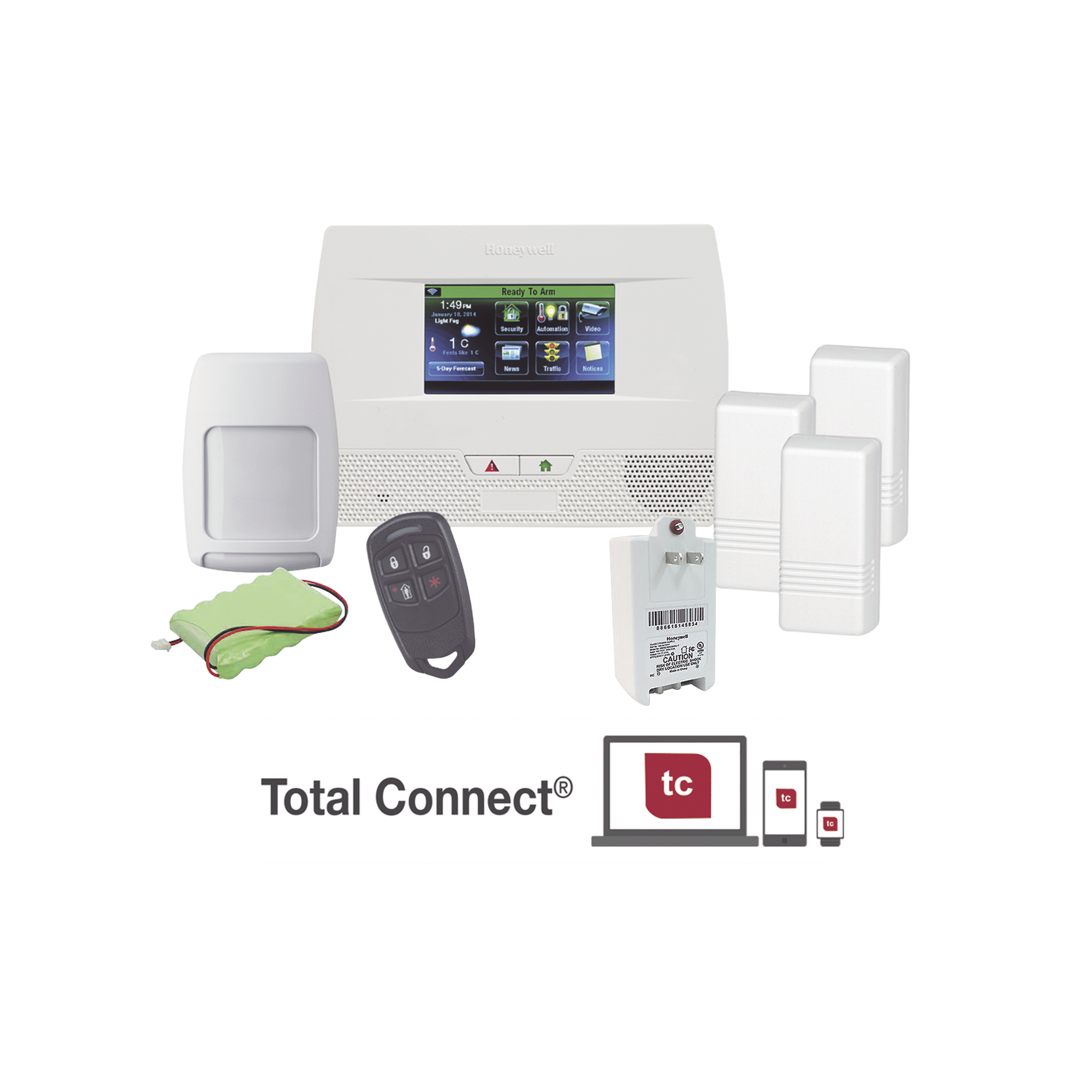 Kit de Panel de Alarma Inalambrico Autocontenido con Pantalla Sensible al Tacto