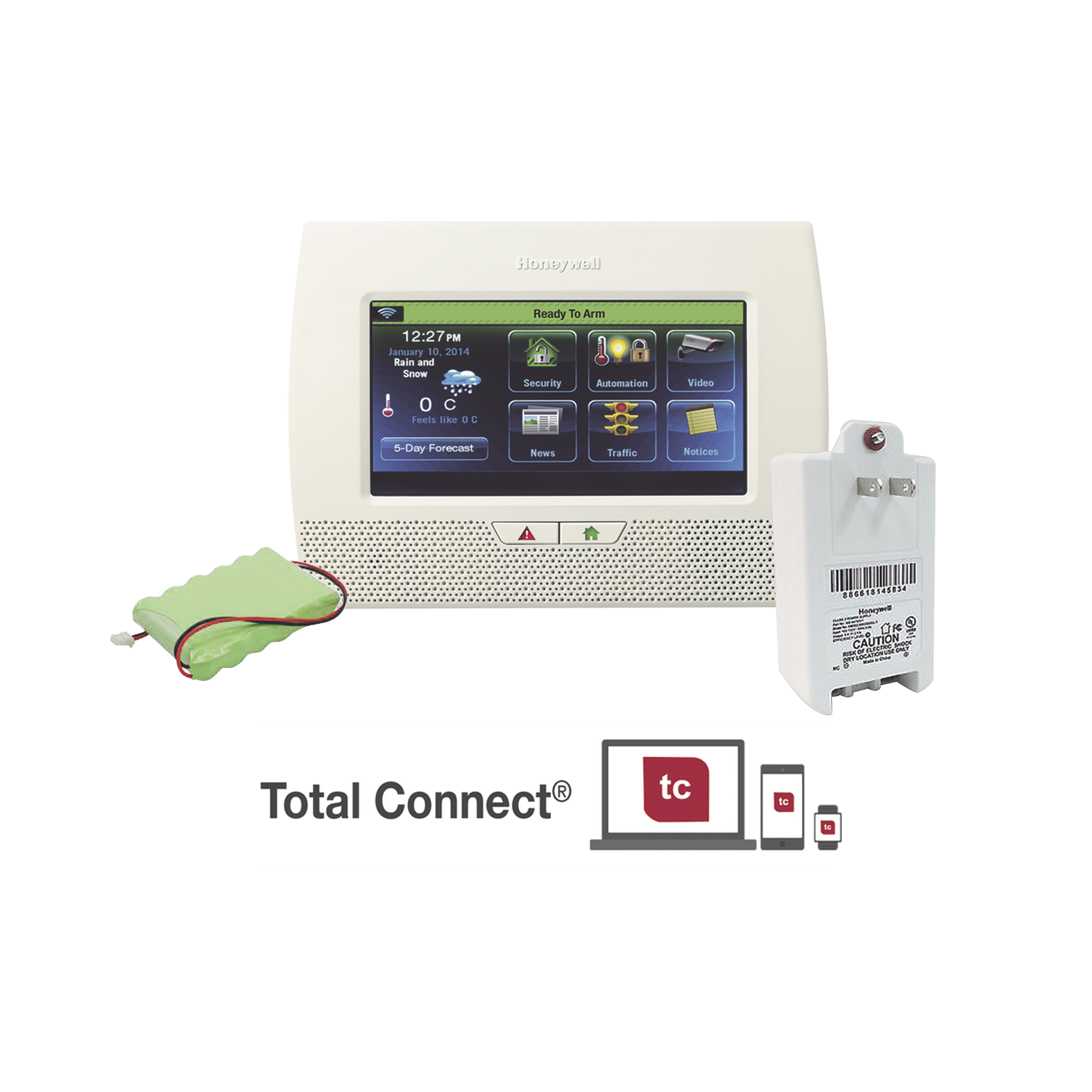 Sistema de Alarma inalambrico con pantalla Touch de 7" WiFi, Automatizacion con Z-Wave