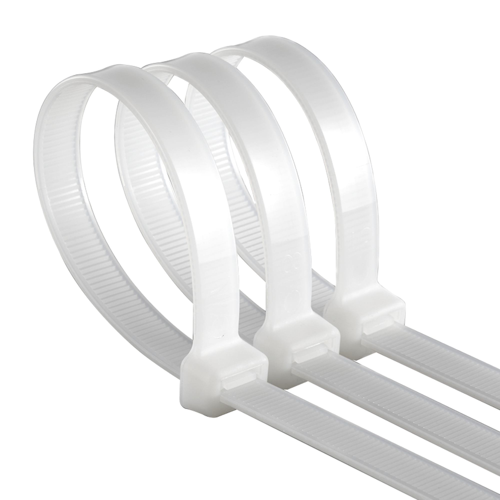 Cincho de plástico, Color Natural, 4.8 x 200 mm, Ideal para sujeción de cables (Bolsa con 100 piezas)