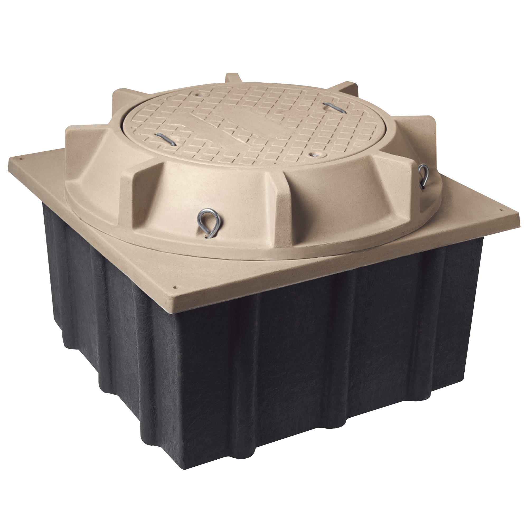 Registro Mini Manhole con tapa de concreto polimérico 4 ft x 4 ft x 2 ft