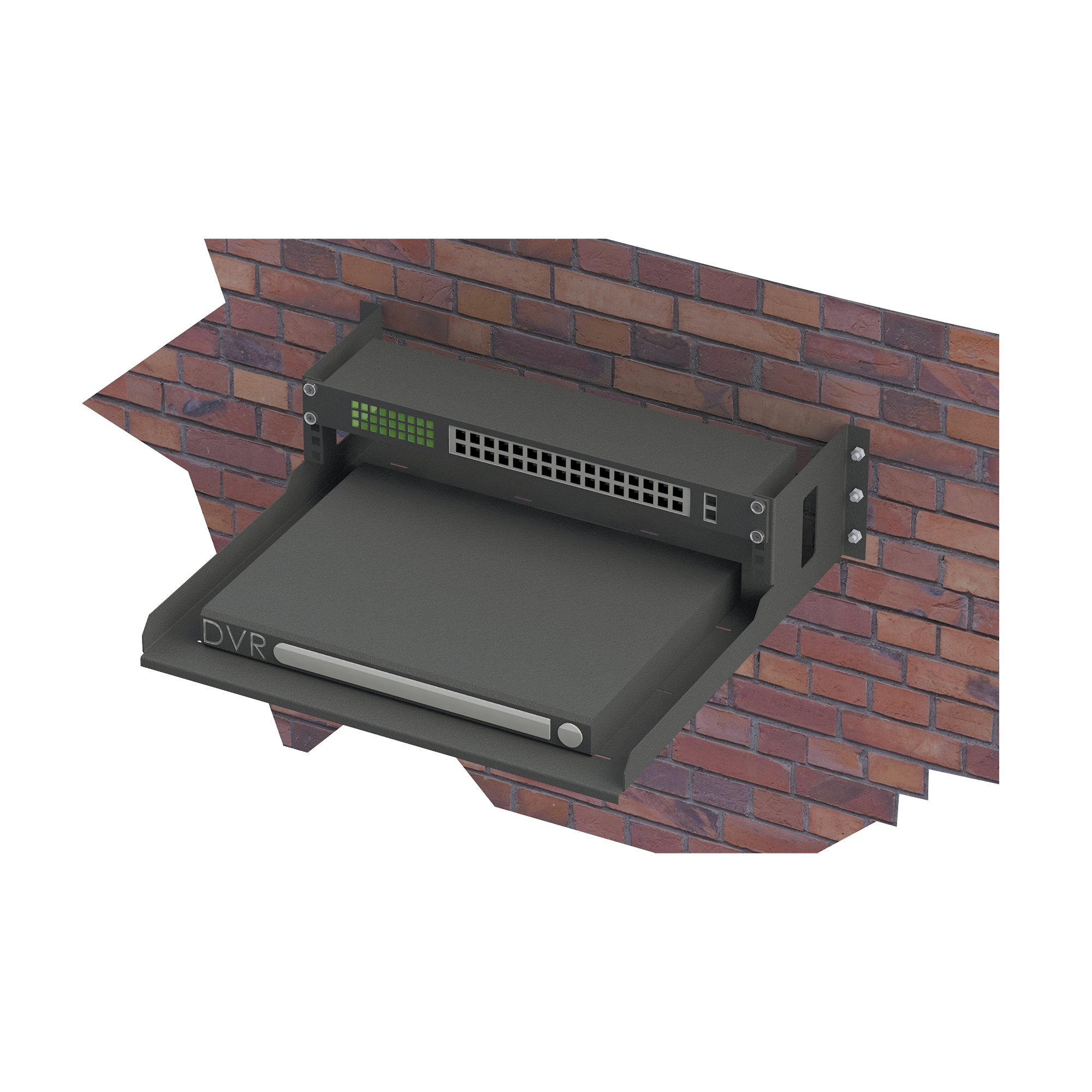 Rack Abierto de 19" para Montaje en Pared de 2U, con Charola de 460 mm de Profundidad.