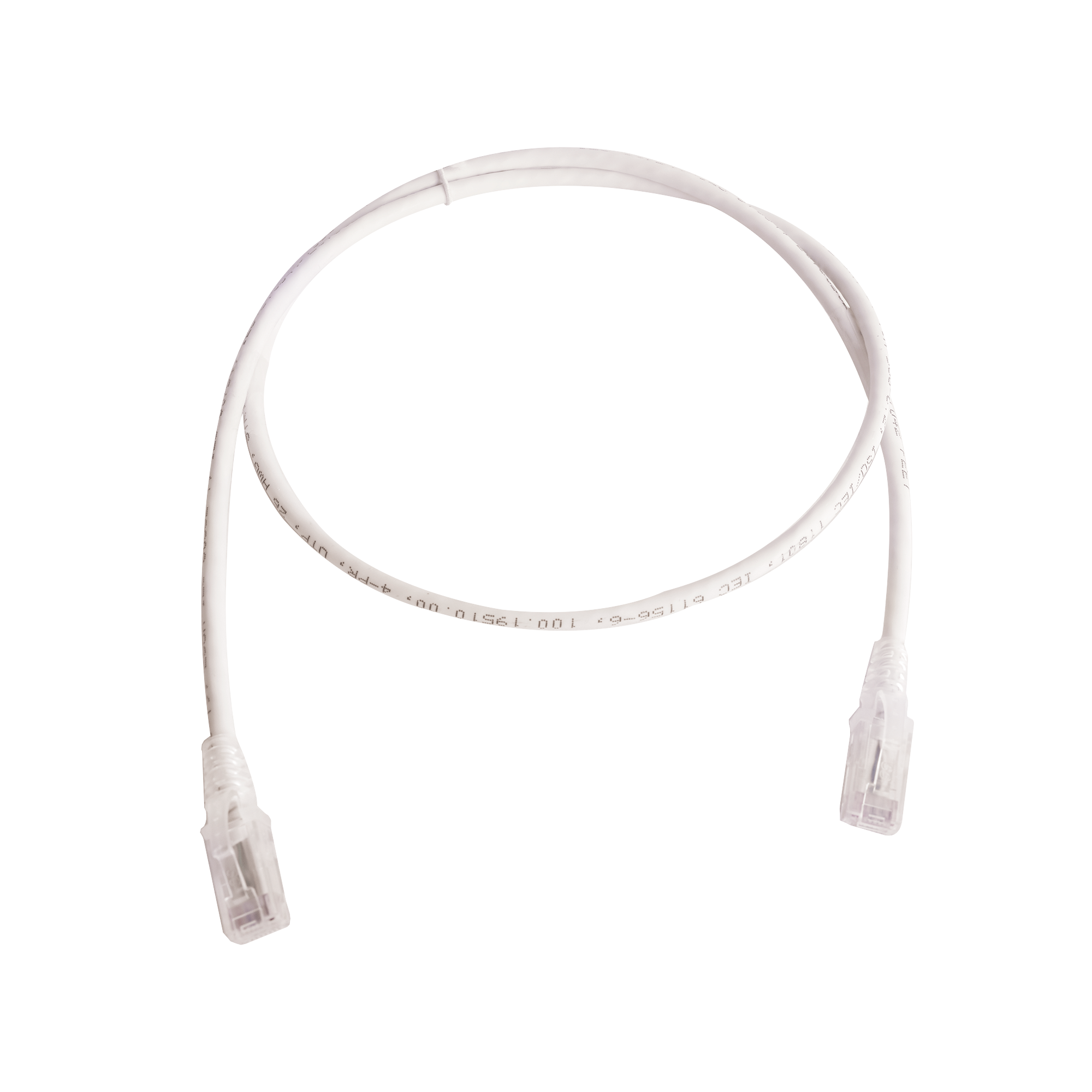 Patch Cord MC6 Modular Cat6 UTP, CM/LS0H, 3ft, Color Blanco, Versión Bulk (Sin Empaque Individual)
