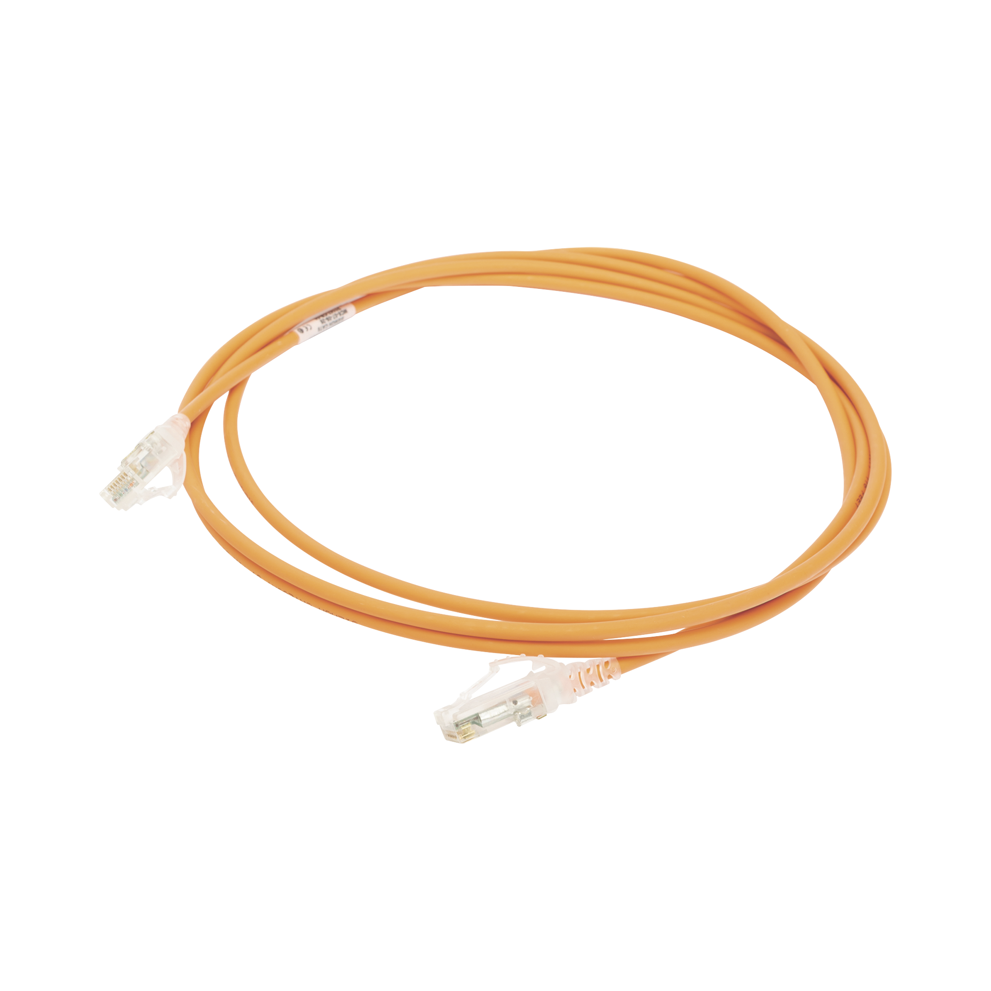 Patch Cord MC6 Modular Cat6 UTP, CM/LS0H, 7ft, Color Naranja, Diámetro Reducido (28AWG)