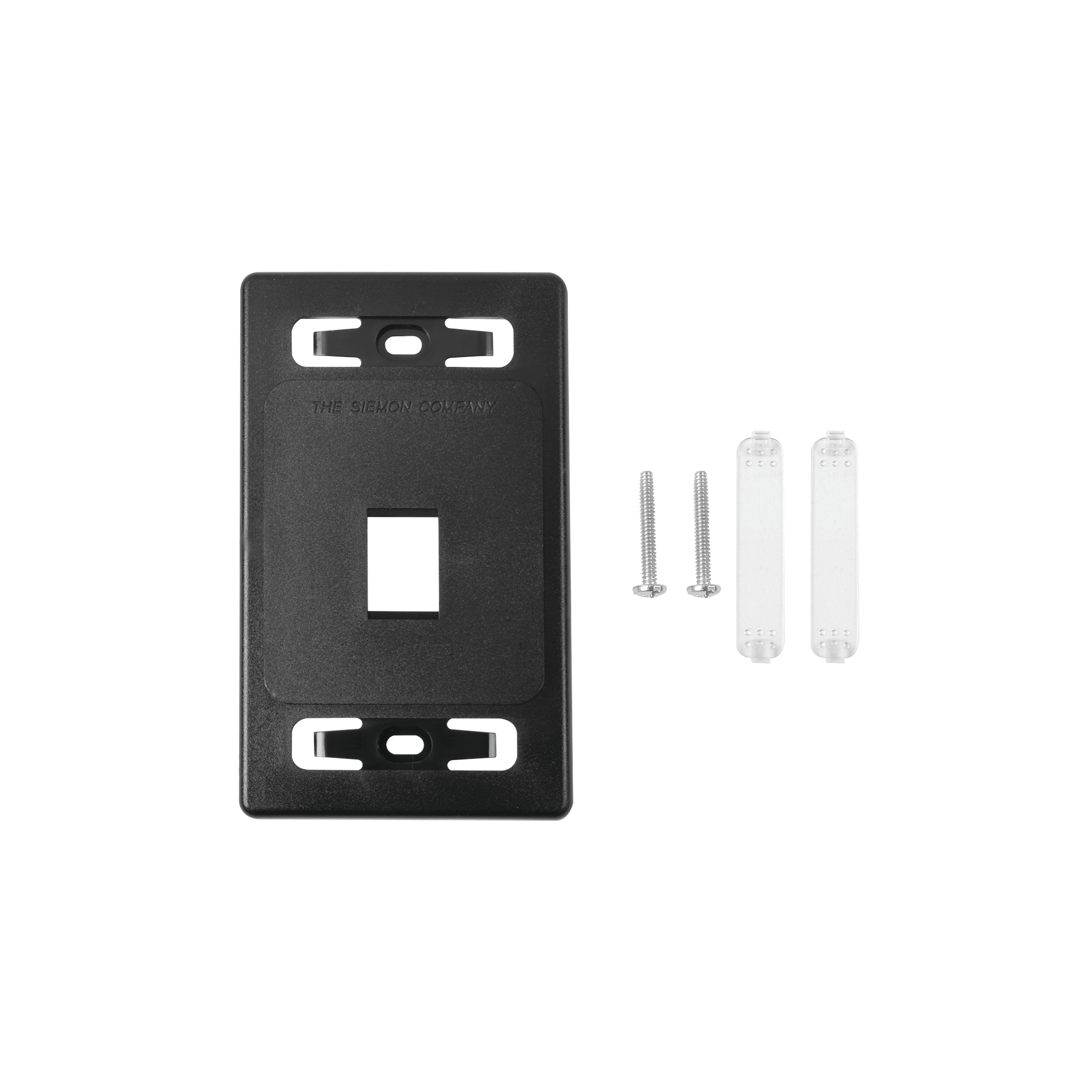 Placa de pared modular MAX, de 1 salida, Color Negro