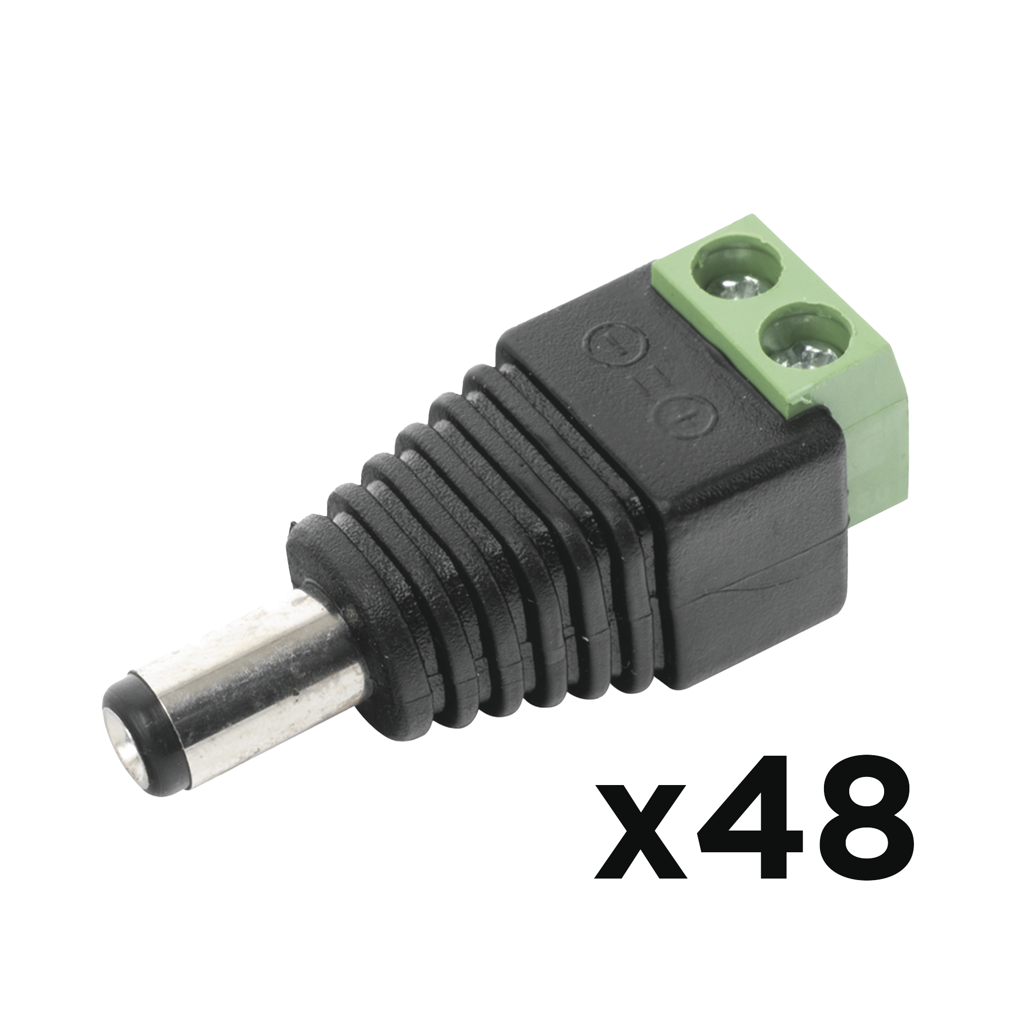 KIT DE 48 CONECTORES MACHO PARA ALIMENTACIÓN A 12 VCD