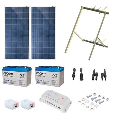 Kit Solar de 17 W con PoE Pasivo 24 Vcd para 2 Radios de Ubiquiti airMAX, Cambium ePMP