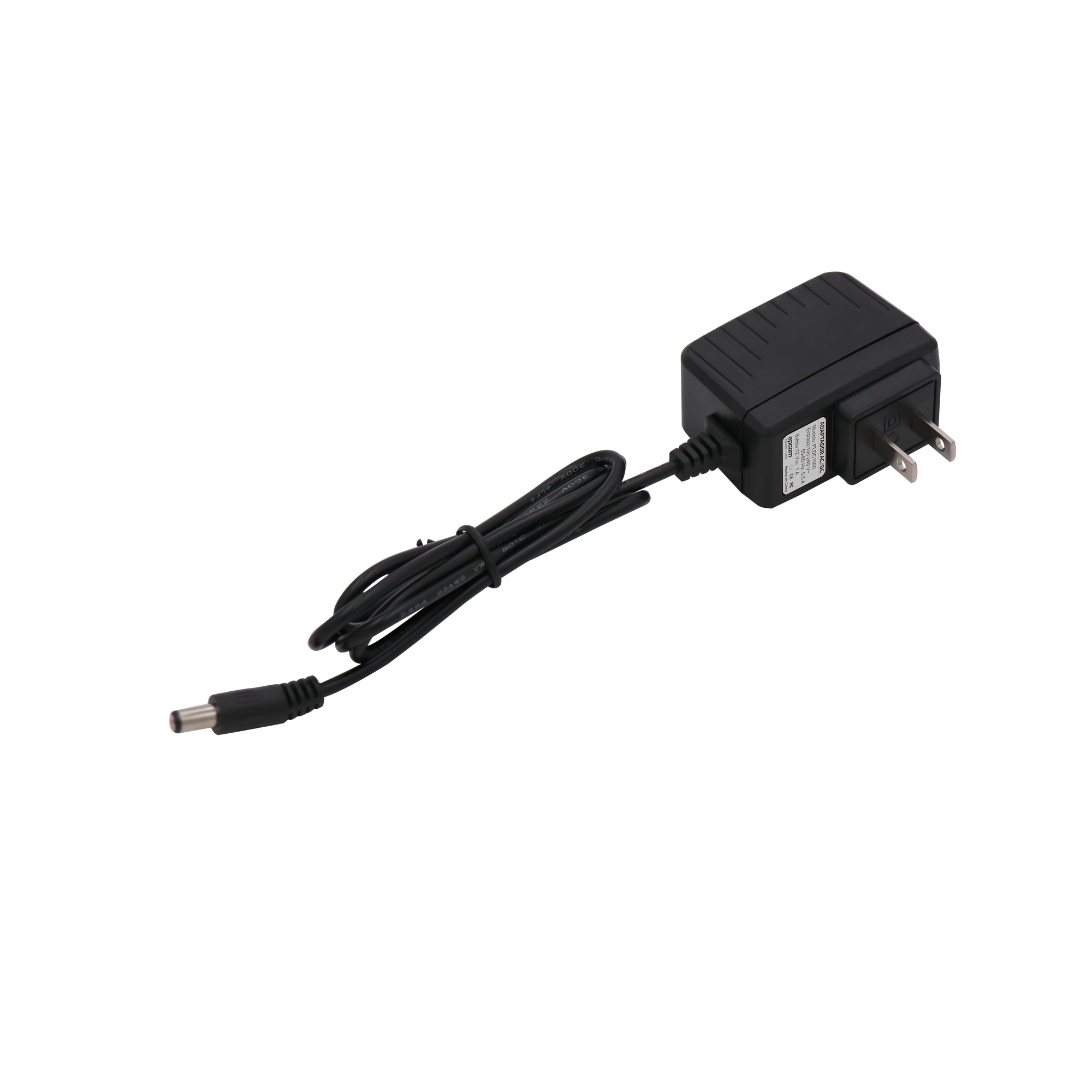 Adaptador de Pared de 12 VCD @ 1 Amp Regulado / Uso en Interior / Múltiples Usos / Con cable de 95 cm