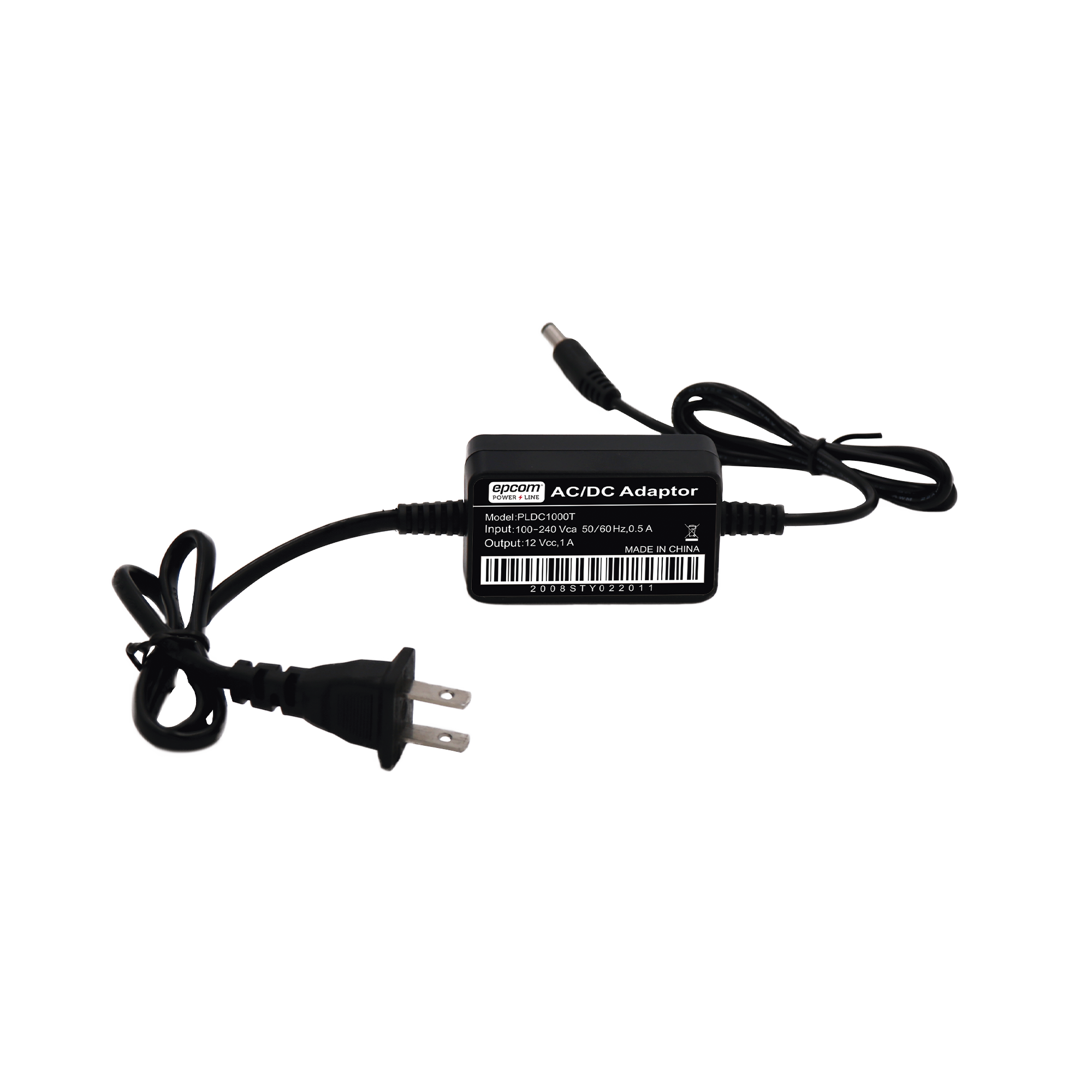 Adaptador de pared de 12Vcd @ 1 A con terminales de extensión