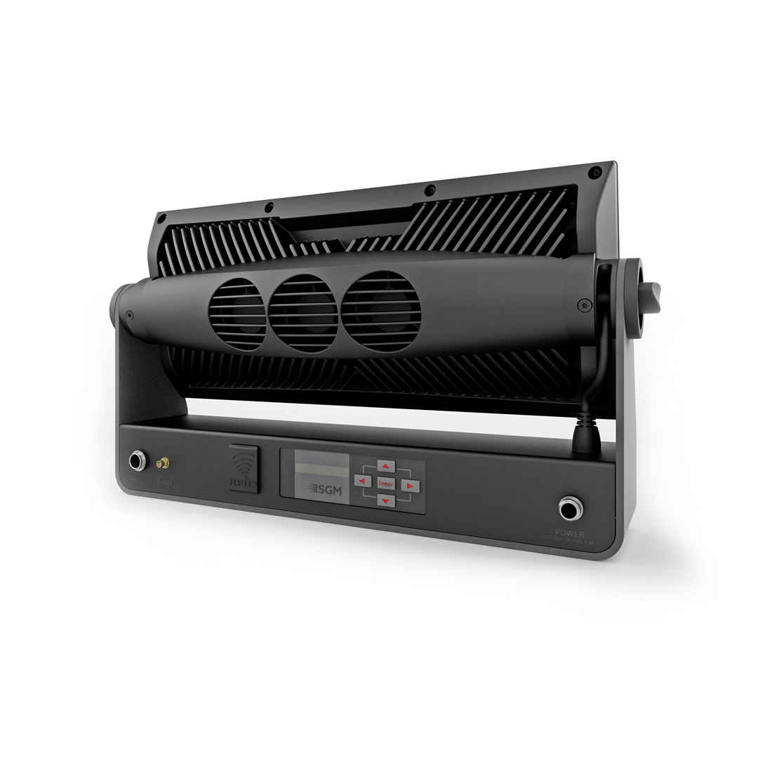 SGM Q7 Color Flood Proyector LED 450W, RGBW óptica 110º, IP65 W-DMX compatible RDM, CTC 2000k -10,000k Dimmer 16bit Flicker free. Escenas programables