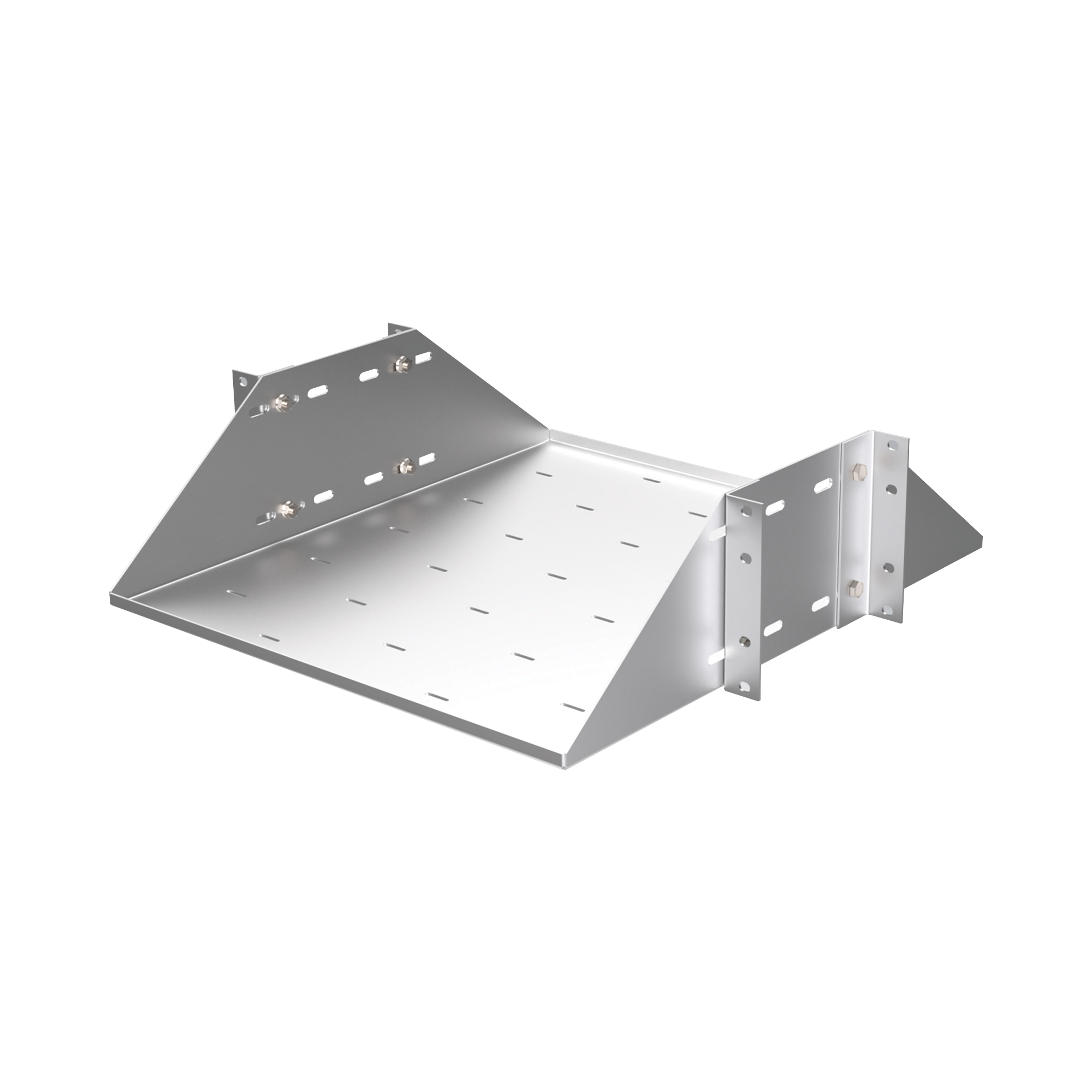 Charola Galvanizada para Servidor o Ups. Rack de 19" de 3 Unidades. Prof.: 484 mm. 30 Kg de Carga.