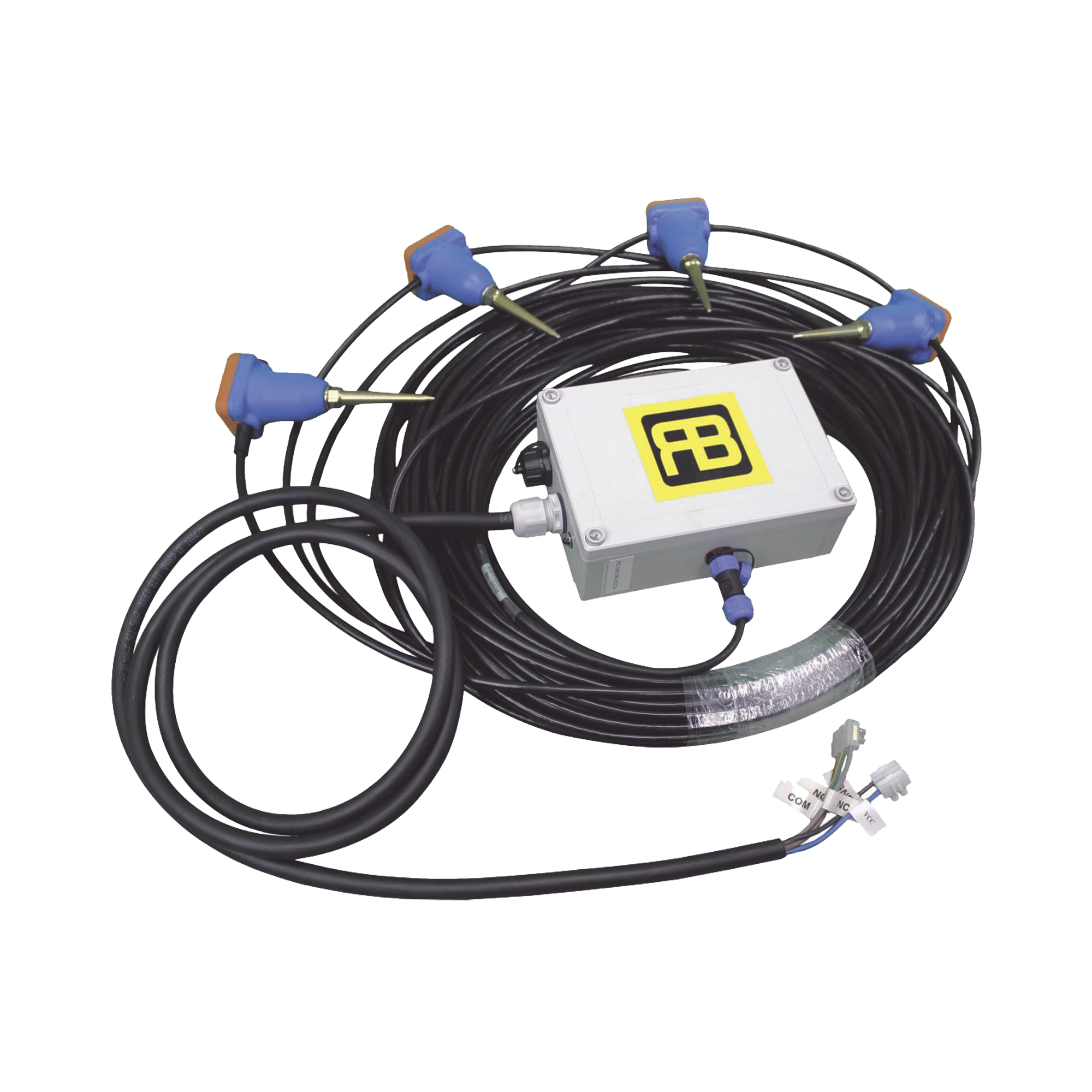 SEISMO/Sistema de Seguridad Perimetral/ Instalación SUBTERRANEA/ 4 Detectores y hasta 40 metros de protección/ Salida de contacto seco / Caja IP67 / Incluye Software de Calibración / Integrable a un sistema de alarma