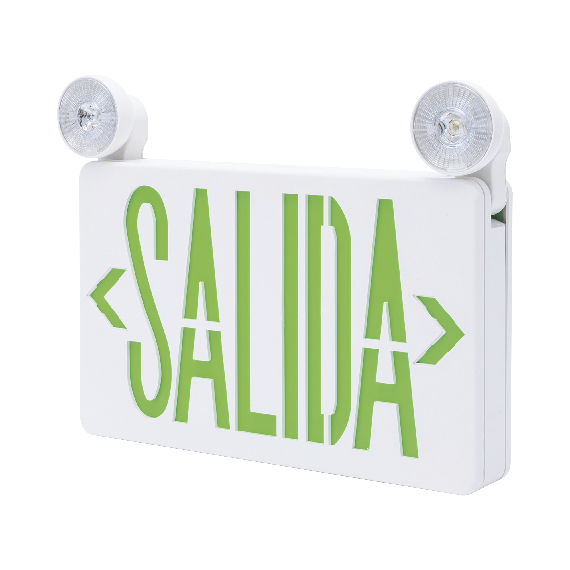 Letrero LED de SALIDA con Luz de Emergencia/Montaje Universal (pared, lateral o Techo)/Batería de Respaldo Incluida