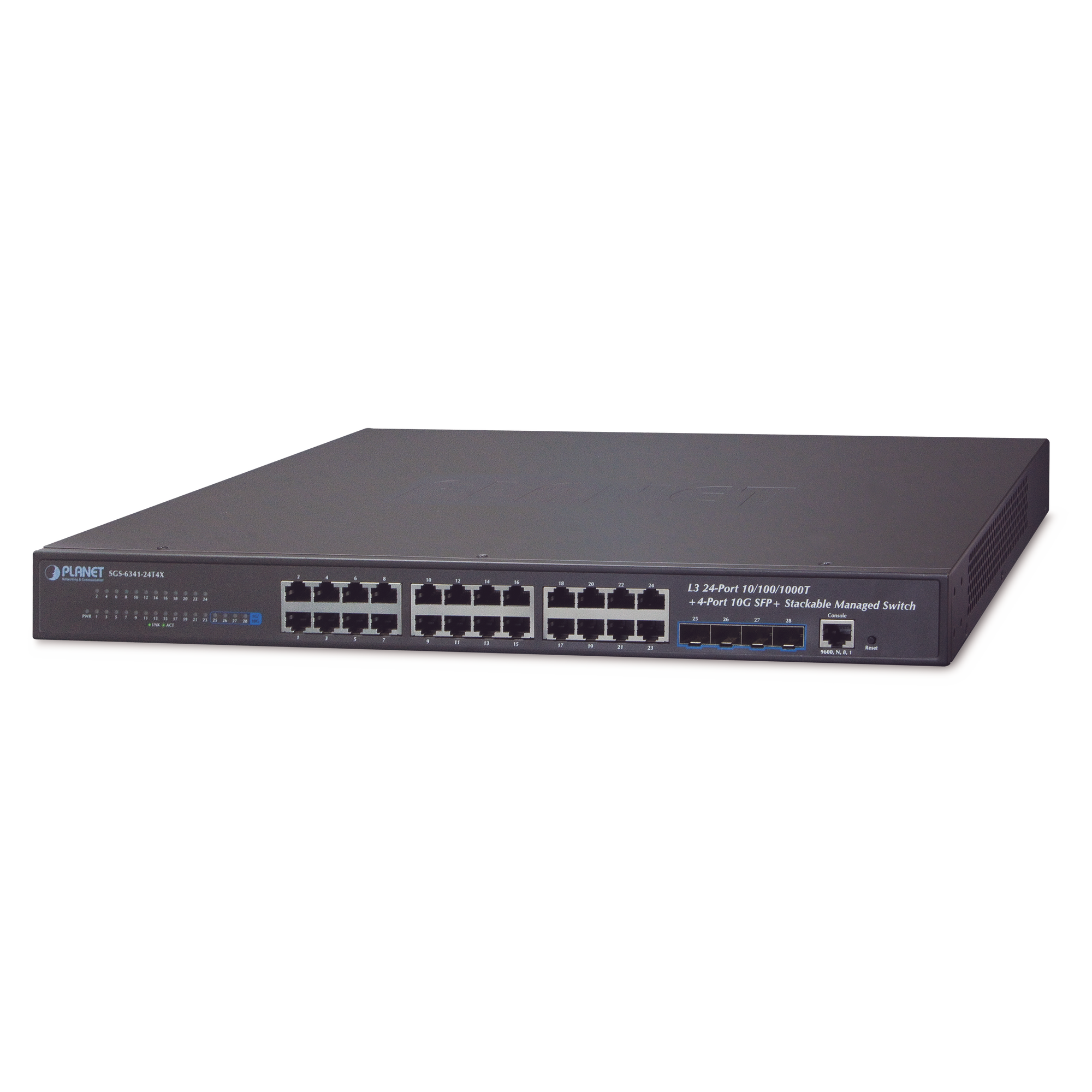 Switch Administrable Capa 3, 24-Puertos 10/100/1000T + 4-Puertos 10G SFP+, Apilable