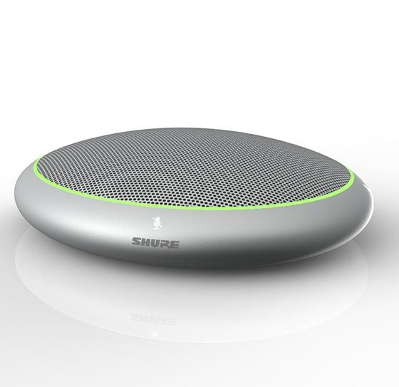 SHURE MXA310 Micrófono de mesa para audioconferencia y videoconferencia, Vía LAN/DANTE, Anillo LED con colores configurables. COLOR ALUMINIO