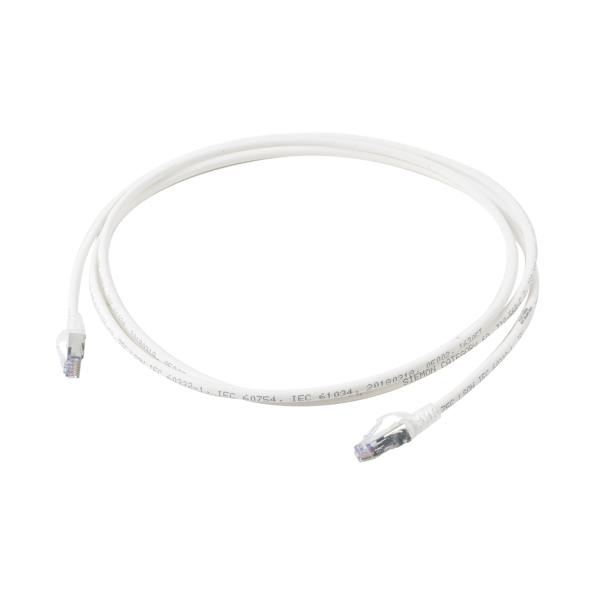 Patch Cord "Skinny" Cat6A Blindado S/FTP, 7ft, Diámetro Reducido 28 AWG, Color Blanco