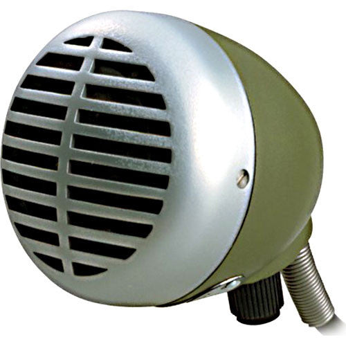 SHURE Super 520DX Micrófono de armónica de blues clásico se adapta entre la armónica y las manos.Patrón OmnidireccionalPerilla de control de volumen
