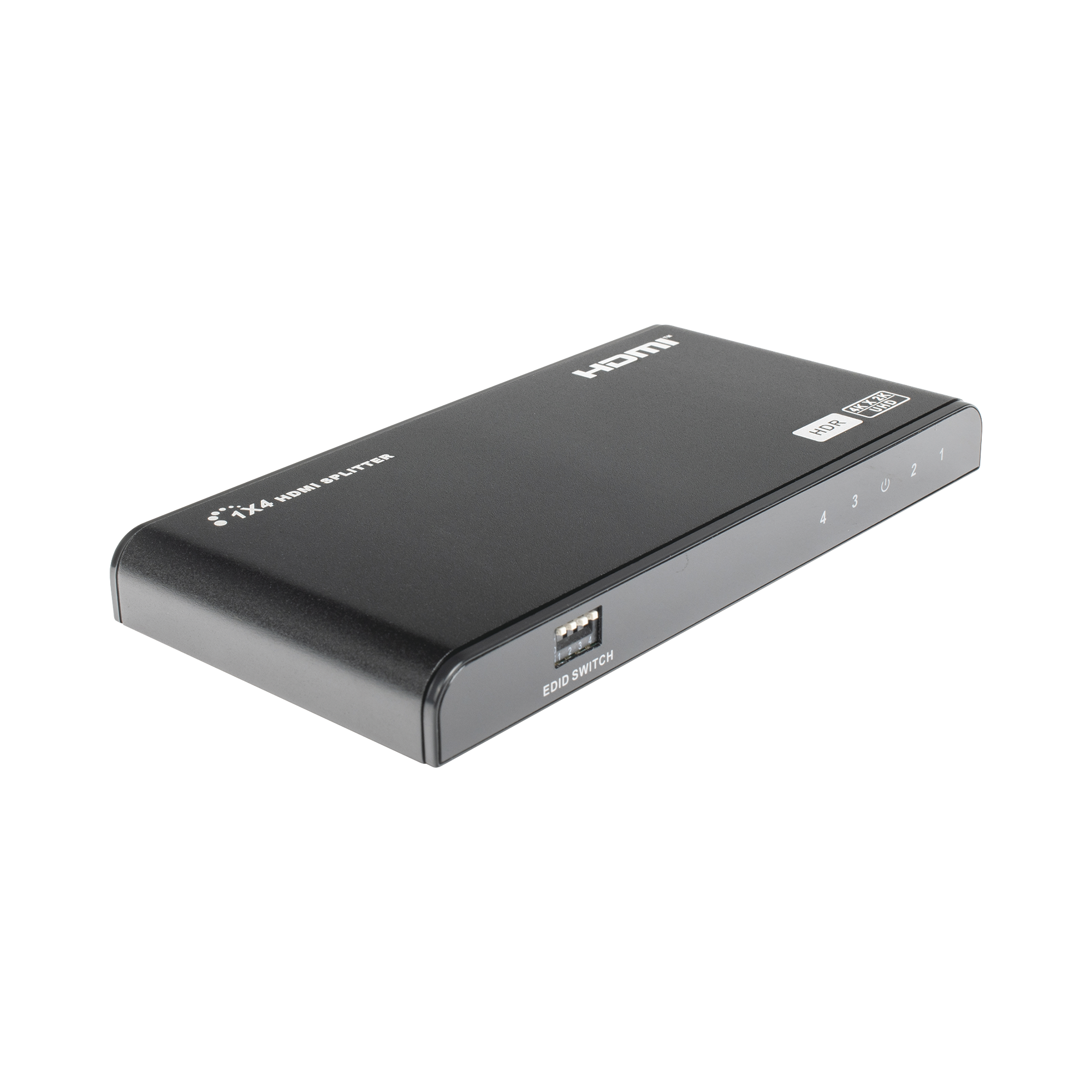 Divisor (Splitter) HDMI 4K de 1 Entrada a 4 Salidas (Simultaneas) / Soporta 4K×2K  / Soporta 4 equipos con conexión en Cascada / Ajuste de resoluciones EDID / HDR / HDMI 2.0 /  HDCP 2.2  / Permite mezclar pantallas en 4K y 1080P