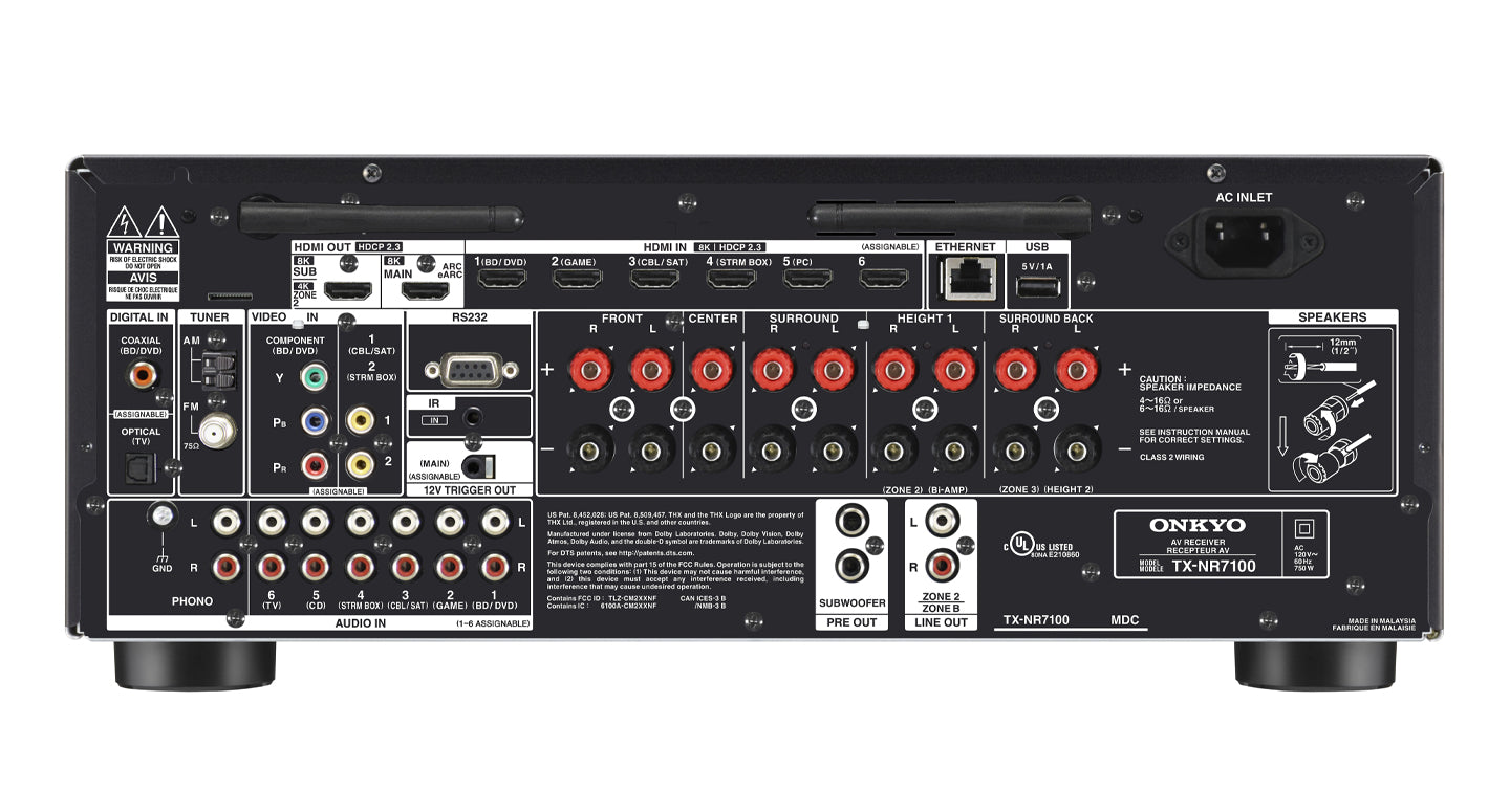 TX-NR7100 Receptor Smart A/V 9.2 Canales. HDMI 8K/60p HDR10
IMAX Enhanced. THX Select para teatro en casa y audio multizona; Asistente Google y Alexa.