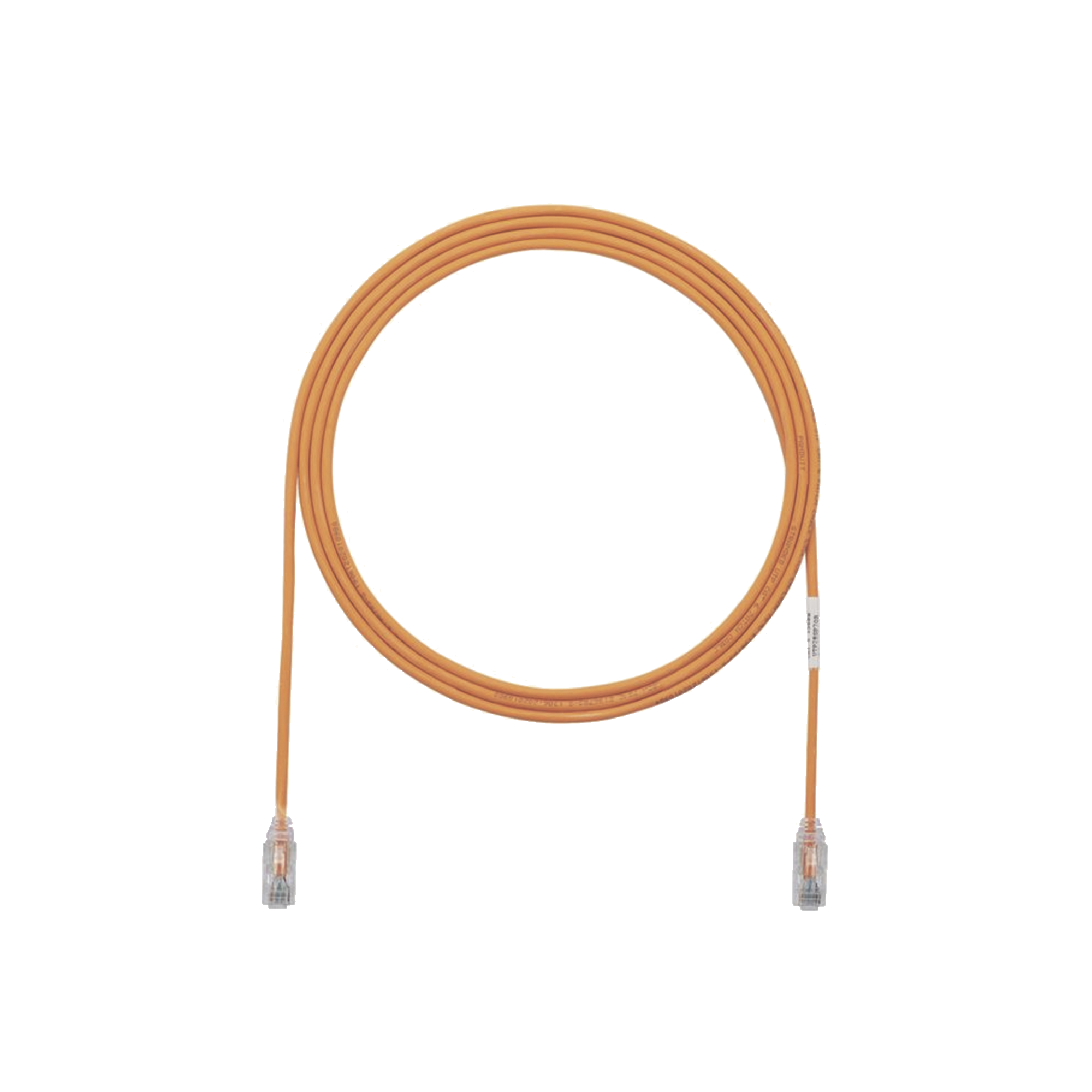 Cable de Parcheo TX6, UTP Cat6, Diámetro Reducido (28AWG), Color Naranja, 10ft