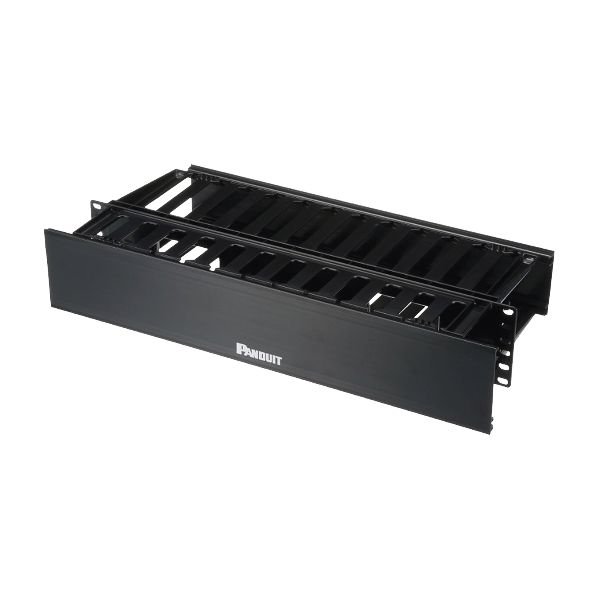 Organizador de Cables Horizontal PatchLink, Doble (Frontal y Posterior), Con Tapa Extendida, Para Rack de 19in, 2UR