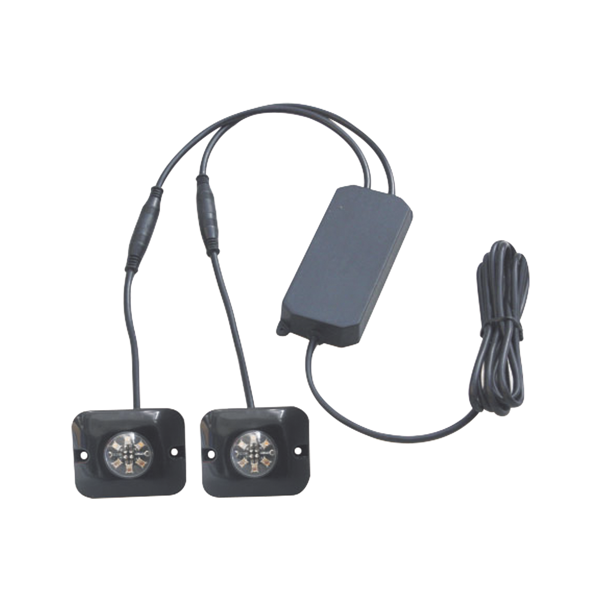 Par de Lámparas Ultra Brillantes con 6 LEDs cada una, Color Rojo/Azul, Ideales para Vehículos Encubierto