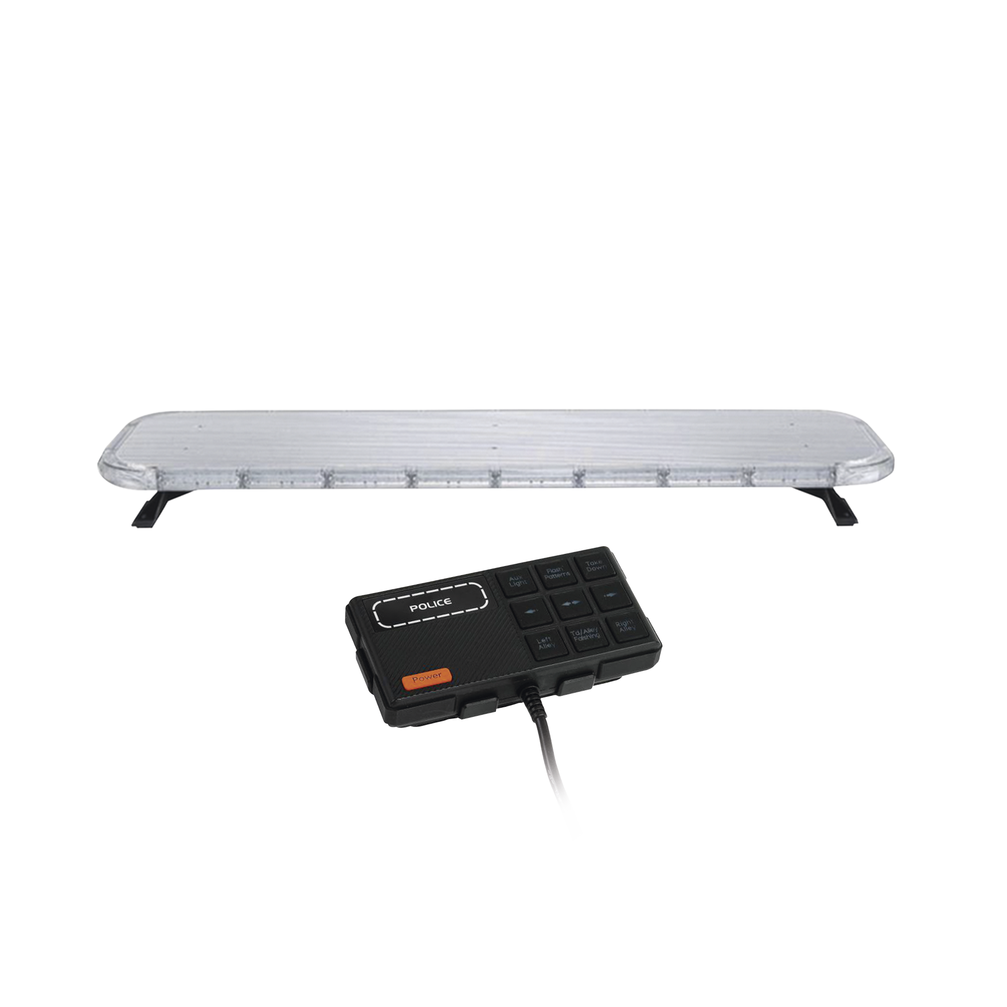 Barra de luces LED de 47" Rojo/Azul , De 132 LEDs, Controlador Incluido, Ideal para Equipar Unidades de Seguridad Publica