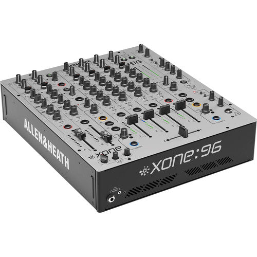 ALLEN & HEATH XONE:96 Mezclador de DJ profesional 6 canales Tarjeta de sonido USB dual Circuito Crunch: Distorsión Armónica Fader cruzado: innoFADER
