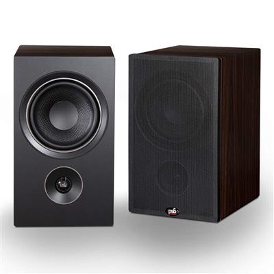 PSB Alpha P5 Altavoz de Estantería 90W Tweeter ¾, Woofer 5 1/4 Diseño Bass Reflex conector chapados en oro. Acabado Nogal. 1Par