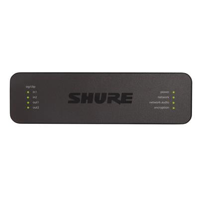 SHURE ANI22-XLR Interfaz de audio en red Para aplicaciones de conferencias Conectores XLR Convierte 2 señales mic/línea a Dante Alimentación Ethernet PoE