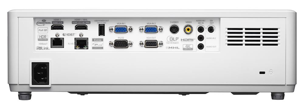 OPTOMA ZU607T  Videoproyector compacto de 6500 Lúmenes, compatible con 4K HDR, motor óptico con certificación IP6X resistente al polvo para capacidades operativas 24 horas al día, 7 días a la semana