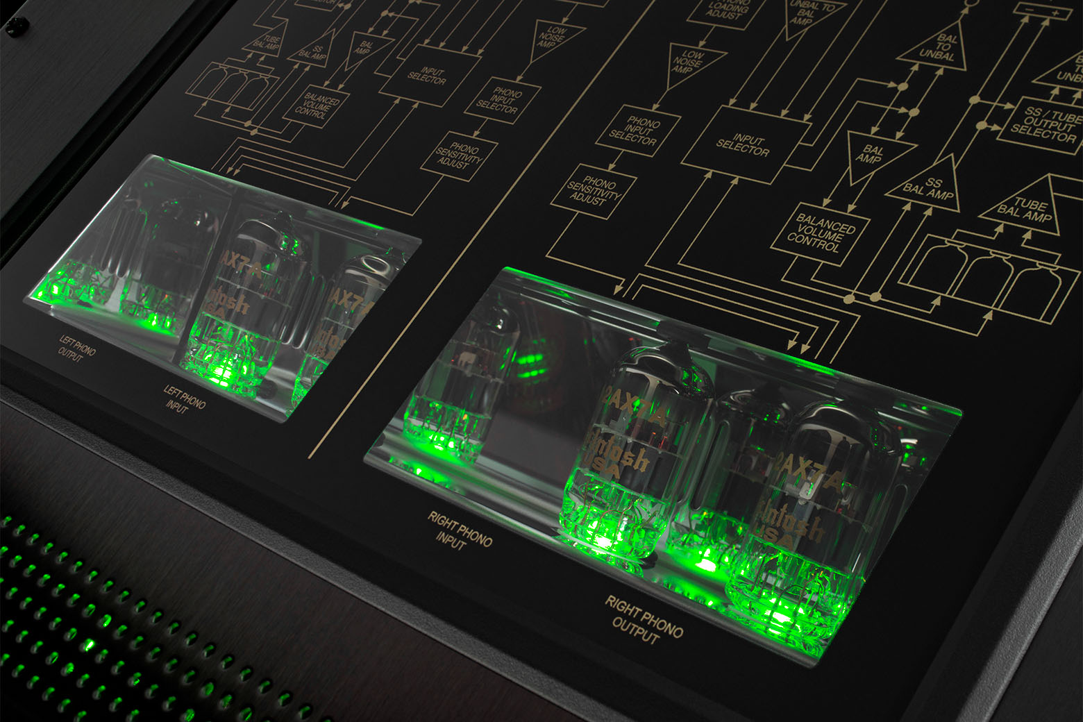 McIntosh C12000 Preamplificador de tubo de vacío y estado sólido de 2 canales 12 entradas analógicas incluidas 2 entradas configurables salida de estado sólido y tubo de vacío