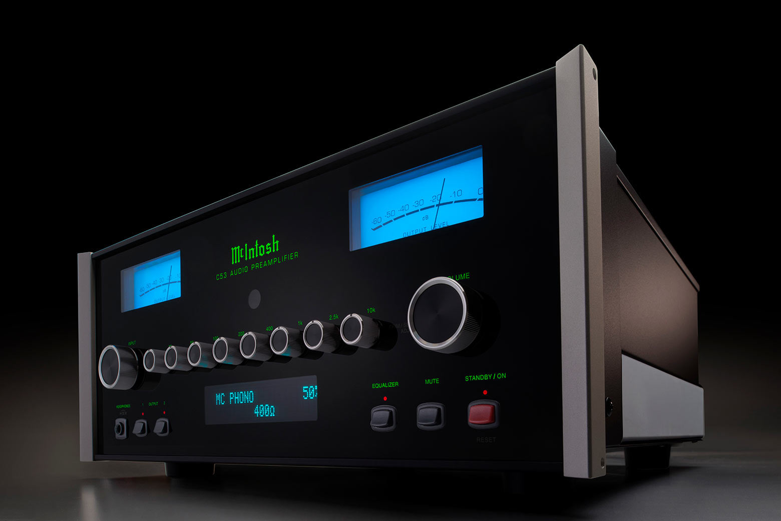 McIntosh C53 Preamplificador de Estado Sólido de 2 Canales | High-End Audio de Alta Fidelidad, DAC de 32 bits, Ecualizador de 8 Bandas y Entradas Phono MM/MC | Previo Estéreo Profesional para Sistemas de Sonido Premium