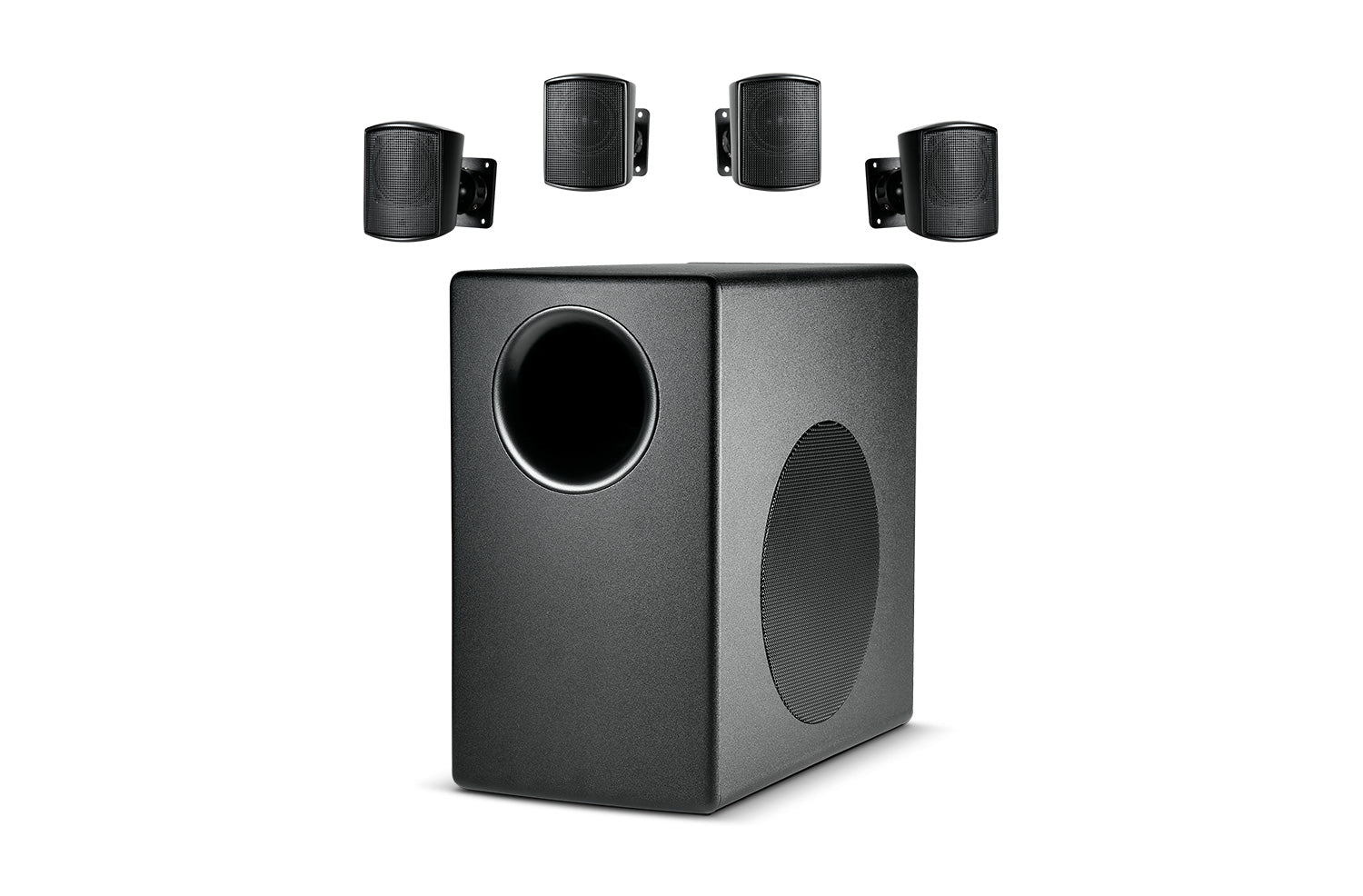 JBL C50PACK Sistema de altavoz satelital y subwoofer de montaje en superficie empaquetado