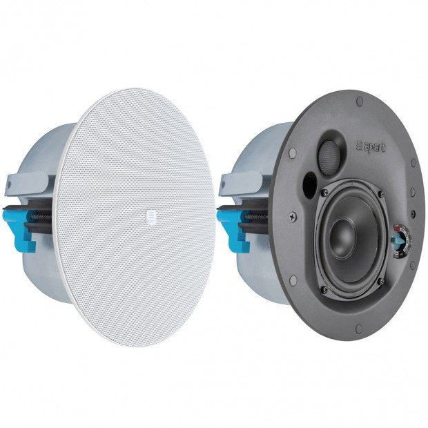 BIAMP CM20DTS Altavoces de techo de 4,25" y 2 vías, borde delgado carcasa trasera poco profunda, @ 100-70V de 20W, 10W, 5W, @16Ω de 60W prog. (par)