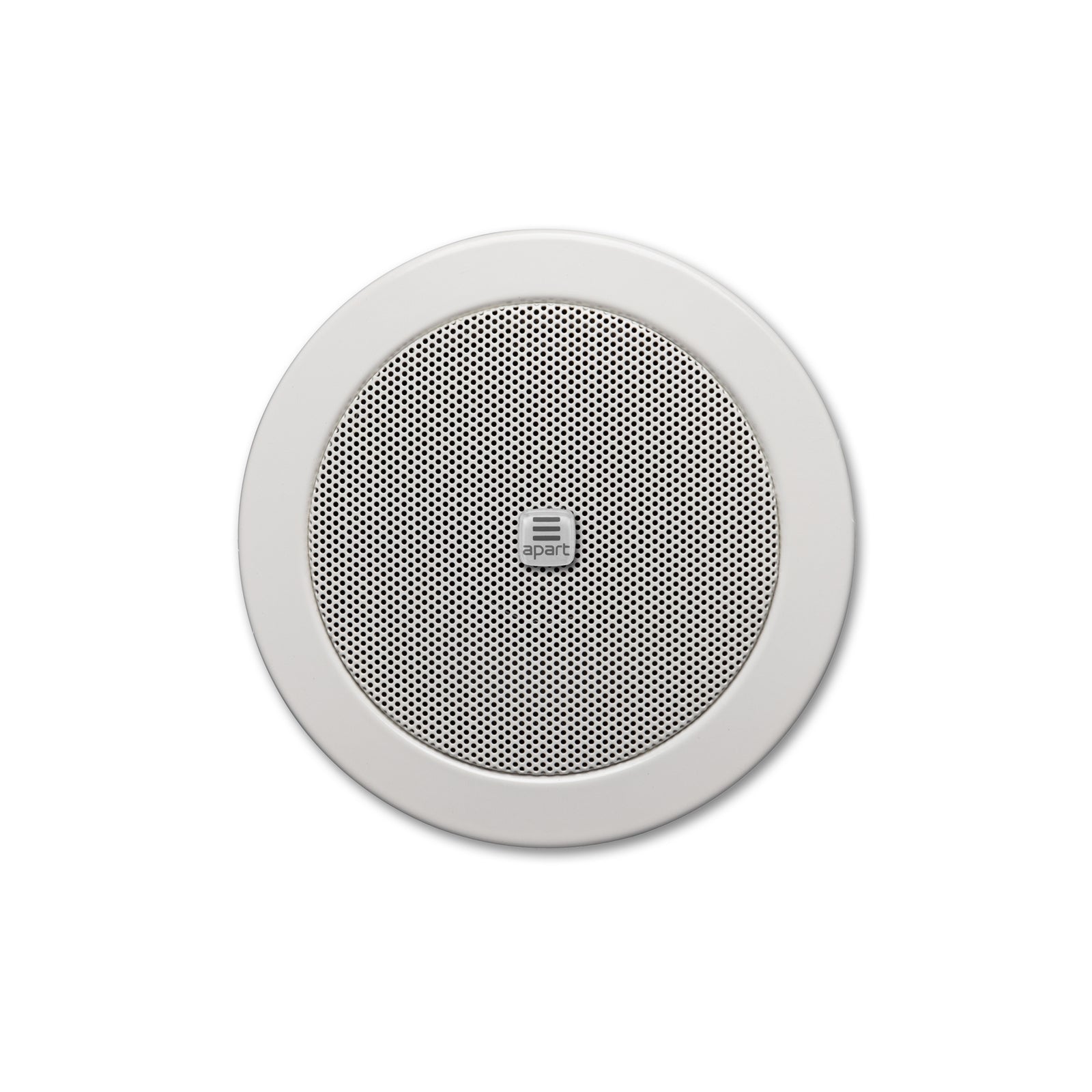BIAMP CM4T Altavoz de techo sin bote de 4 ".Línea 70-100V de 6W, 3W, 1.5W, @ 16Ω 30W programa.IP50. Color blanco con logotipo extraíble.Par.