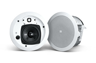 JBL  Control 24CT Micro Plus Altavoz de techo compacto rango completo 2 vías 4.5"  25Watts. A 70V 25/12/6W Para Música de fondo y sistemas de megafonía. 1 Pieza
