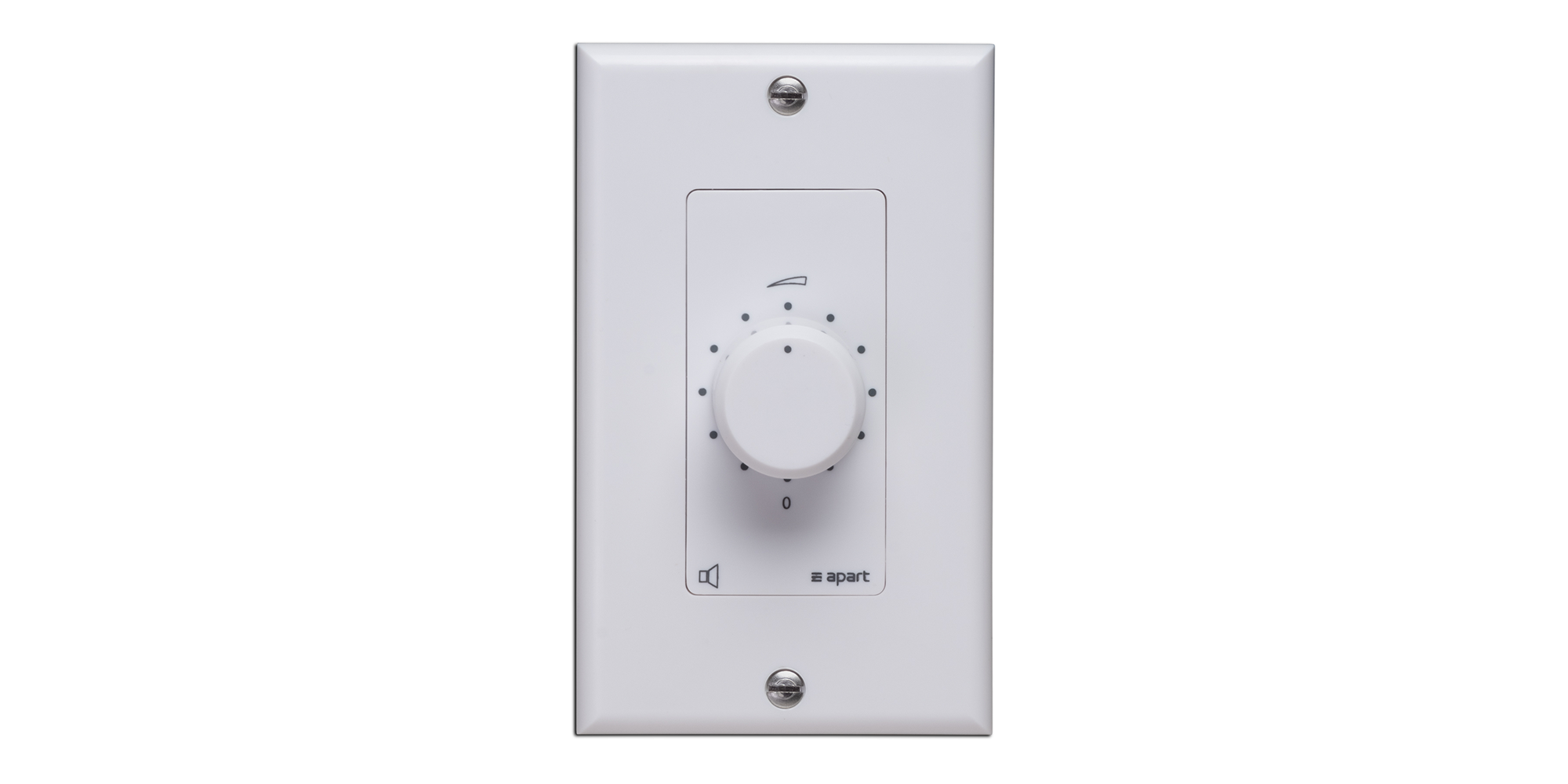 BIAMP D-VOL120 Atenuador Control de volumen de 11 pasos para línea de 70 volts. Con relé de prioridad de 24V. Potencia maxima120W. Color blanco.