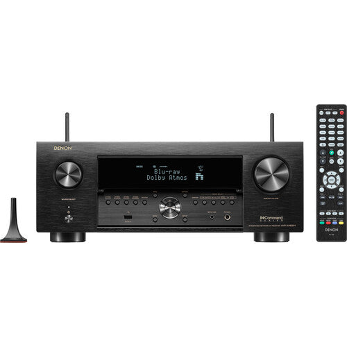 DENON AVR-X4800H Receptor A/V de red de 9.4 canales,125 W por canal, Vídeo HDR de hasta 8K en todas las entradas HDMI, Compatible with HEOS