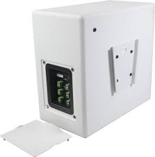 JBL Control 50S/T Subwoofer de montaje en superficie, trabaja en 8 y 70V,150W Continuo, 600W pico, Conexiones para Altavoces, Color Blanco