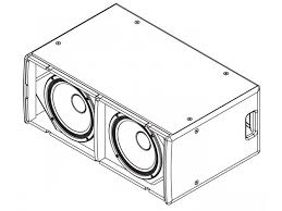 SX210W 2x10" BLACKLINE X SUBWOOFER WHITE