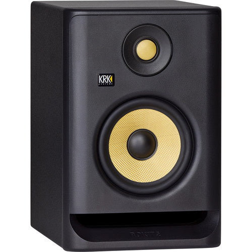 KRK ROKIT 5 G5 Monitor de estudio activo de 2 vías de 5" Clase-D, potencia 55 W, Entradas combinadas TRS / XLR balanceadas, Color Negro, 1 pieza