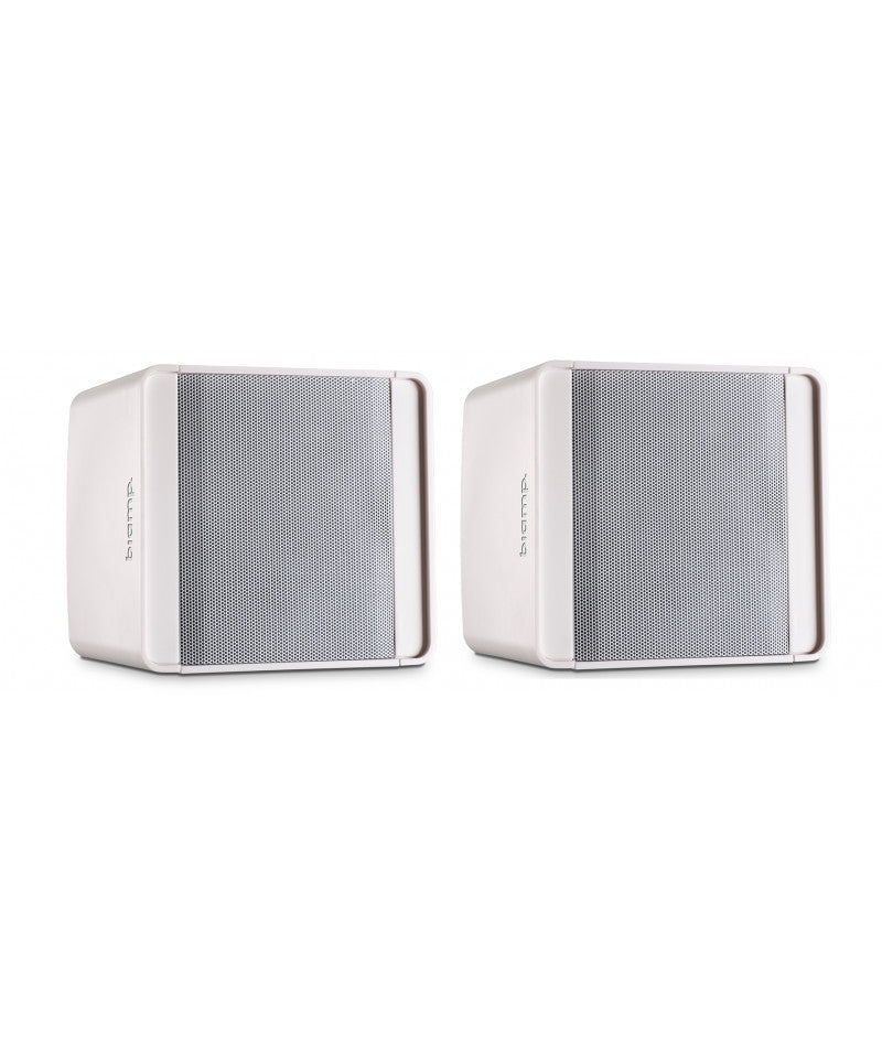 BIAMP KUBO5T-W Altavoz de gabinete compacto 5,25"Línea 70/100V Tap30W, 15W, 3W. 16Ω 80WSoporte de montaje y cable de seguridad incluidosPar