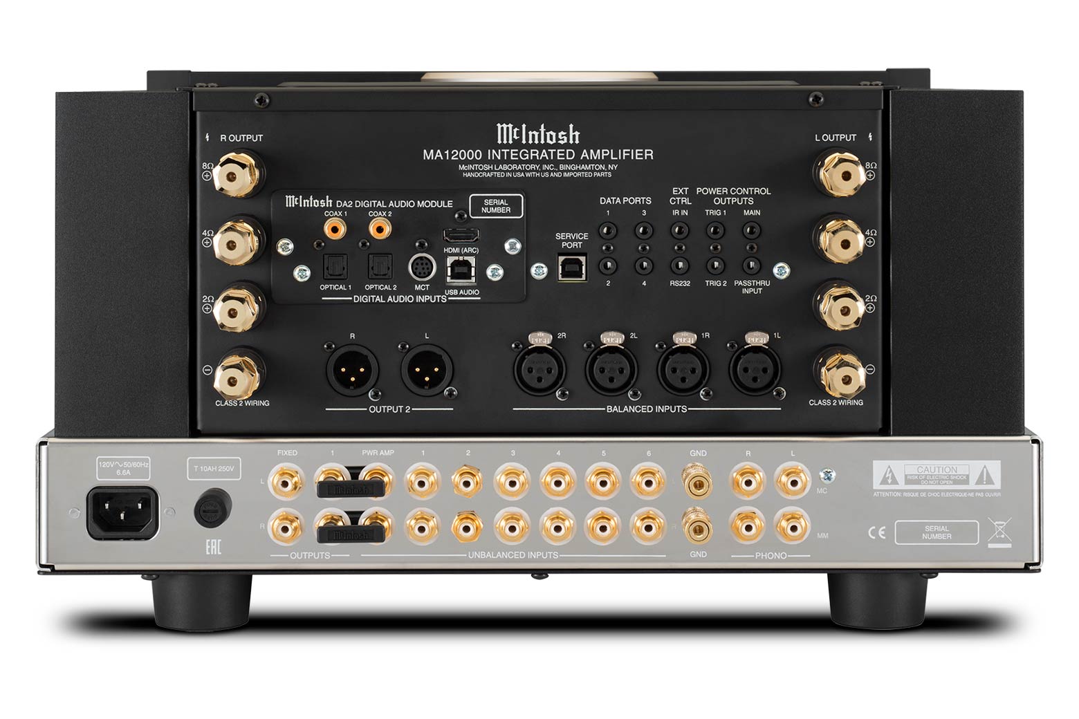 McIntosh MA12000 Amplificador integrado híbrido 2 canales 350W Híbrido preamplificador de válvulas y estado sólido  Entradas 10 analógicas 7 digitales