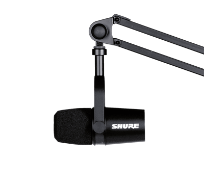SHURE MV7-K Micrófono de podcast, Sonido legendario en formato USB Conexión USB y XLR, Filtro pop incorporado. Conector 3.5mm monitoreo directo. Negro