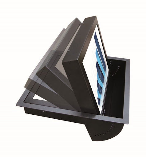 Monitor Basculante de 17,3" Resolución Nativa 1080P Estructura de aluminio y Cristal protector. Inclinación de 20º a 90º ajustable por usuario.