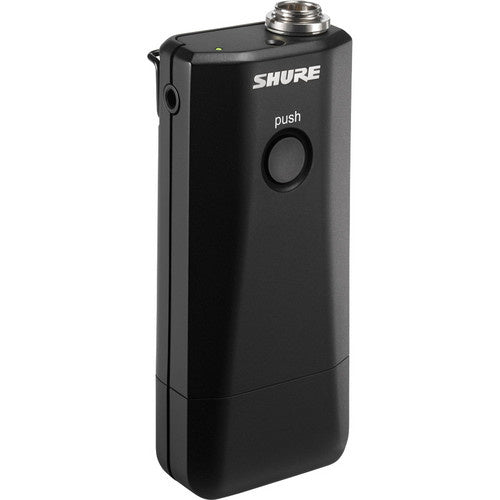 SHURE MXW1 Transmisor bidireccional Bodypack, para sistema Microflex Wireless, Cuenta con un micrófono omnidireccional incorporado y TA4/Mini XLR.