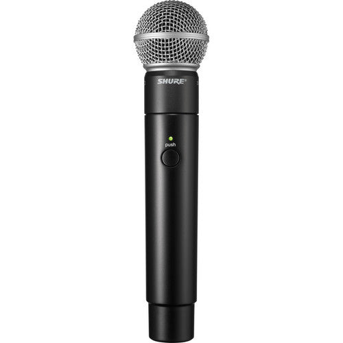 SHURE MXW2/SM58 Transmisor de mano con cápsula SM58 Microflex Wireless bidireccional, Cifrado AES de 256 bits, batería recargables, Carga USB